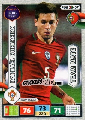 Sticker Raphaël Guerreiro - Road to 2018 FIFA World Cup Russia. Adrenalyn XL n. POR07 - Panini