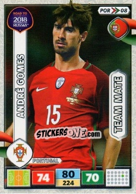 Figurina André Gomes - Road to 2018 FIFA World Cup Russia. Adrenalyn XL - Panini