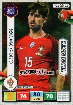 Sticker André Gomes - Road to 2018 FIFA World Cup Russia. Adrenalyn XL n. POR08 - Panini