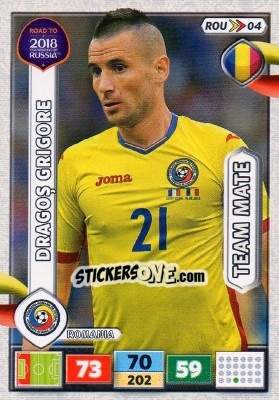 Sticker Dragoș Grigore - Road to 2018 FIFA World Cup Russia. Adrenalyn XL - Panini