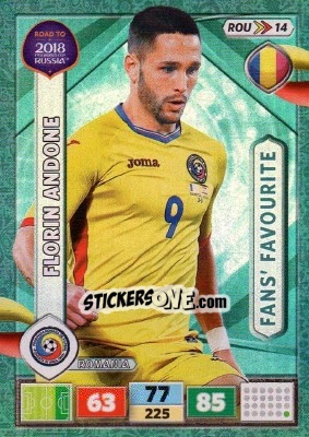 Sticker Florin Andone - Road to 2018 FIFA World Cup Russia. Adrenalyn XL - Panini