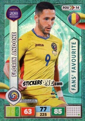 Sticker Florin Andone - Road to 2018 FIFA World Cup Russia. Adrenalyn XL n. ROU14 - Panini