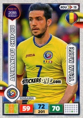 Sticker Alexandru Chipciu - Road to 2018 FIFA World Cup Russia. Adrenalyn XL n. ROU15 - Panini