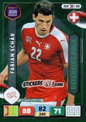 Sticker Fabian Schär - Road to 2018 FIFA World Cup Russia. Adrenalyn XL n. SUI05 - Panini
