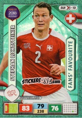 Sticker Stephan Lichtsteiner - Road to 2018 FIFA World Cup Russia. Adrenalyn XL n. SUI13 - Panini