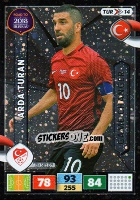 Sticker Arda Turan - Road to 2018 FIFA World Cup Russia. Adrenalyn XL n. TUR14 - Panini