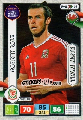 Sticker Gareth Bale - Road to 2018 FIFA World Cup Russia. Adrenalyn XL n. WAL16 - Panini