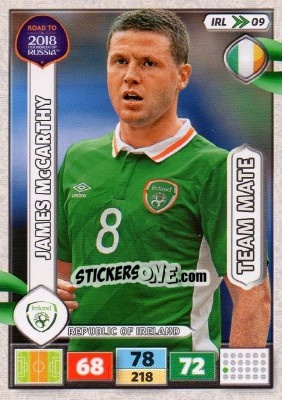 Sticker James McCarthy - Road to 2018 FIFA World Cup Russia. Adrenalyn XL n. IRL09 - Panini