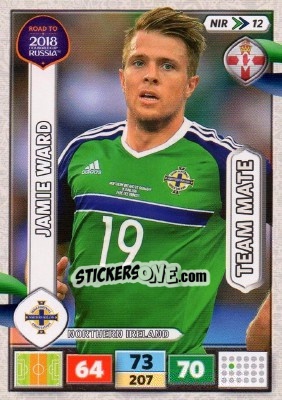 Sticker Jamie Ward - Road to 2018 FIFA World Cup Russia. Adrenalyn XL n. NIR12 - Panini
