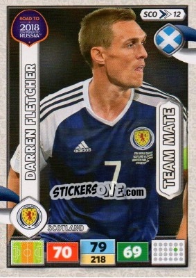 Sticker Darren Fletcher - Road to 2018 FIFA World Cup Russia. Adrenalyn XL - Panini