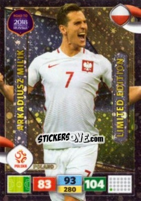 Sticker Arkadiusz Milik - Road to 2018 FIFA World Cup Russia. Adrenalyn XL n. LE-AM - Panini