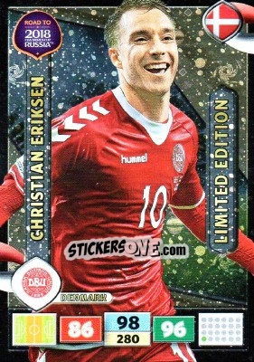 Sticker Christian Eriksen - Road to 2018 FIFA World Cup Russia. Adrenalyn XL n. LE-CE - Panini