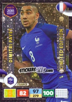 Sticker Dimitri Payet - Road to 2018 FIFA World Cup Russia. Adrenalyn XL n. LE-DP - Panini