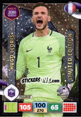 Sticker Hugo Lloris - Road to 2018 FIFA World Cup Russia. Adrenalyn XL n. LE-HL - Panini
