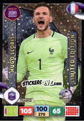 Sticker Hugo Lloris - Road to 2018 FIFA World Cup Russia. Adrenalyn XL - Panini