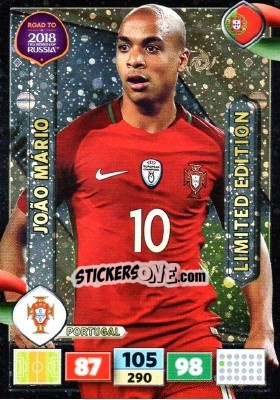 Sticker João Mário - Road to 2018 FIFA World Cup Russia. Adrenalyn XL n. LE-JM - Panini
