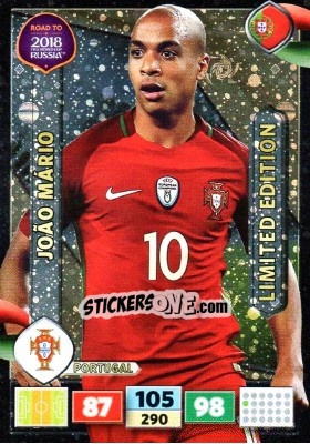 Sticker João Mário - Road to 2018 FIFA World Cup Russia. Adrenalyn XL - Panini