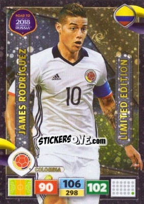 Sticker James Rodríguez - Road to 2018 FIFA World Cup Russia. Adrenalyn XL n. LE-JR - Panini