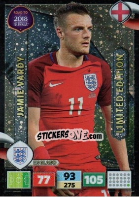 Sticker Jamie Vardy - Road to 2018 FIFA World Cup Russia. Adrenalyn XL n. LE-JV - Panini