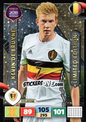 Sticker Kevin De Bruyne - Road to 2018 FIFA World Cup Russia. Adrenalyn XL - Panini