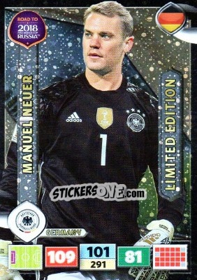 Sticker Manuel Neuer - Road to 2018 FIFA World Cup Russia. Adrenalyn XL n. LE-MN - Panini