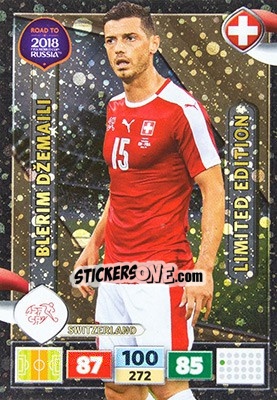 Sticker Blerim Džemaili - Road to 2018 FIFA World Cup Russia. Adrenalyn XL n. LE-BDZ - Panini
