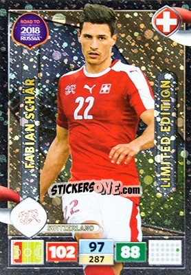 Sticker Fabian Schär - Road to 2018 FIFA World Cup Russia. Adrenalyn XL n. LE-FS - Panini