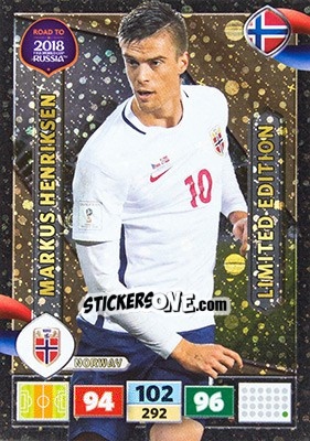 Sticker Markus Henriksen - Road to 2018 FIFA World Cup Russia. Adrenalyn XL n. LE-MH - Panini