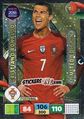 Figurina Cristiano Ronaldo - Road to 2018 FIFA World Cup Russia. Adrenalyn XL - Panini