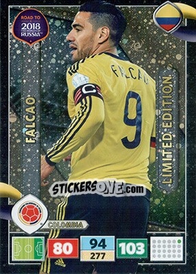 Sticker Radamel Falcao - Road to 2018 FIFA World Cup Russia. Adrenalyn XL n. XXL-FA - Panini