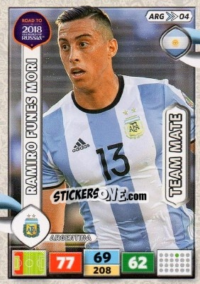 Sticker Ramiro Funes Mori - Road to 2018 FIFA World Cup Russia. Adrenalyn XL n. ARG04 - Panini