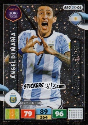 Figurina Ángel Di María - Road to 2018 FIFA World Cup Russia. Adrenalyn XL - Panini