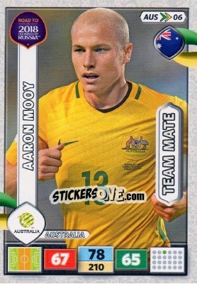 Sticker Aaron Mooy - Road to 2018 FIFA World Cup Russia. Adrenalyn XL n. AUS06 - Panini