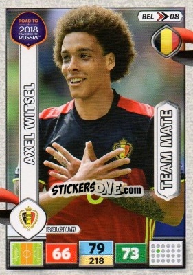 Sticker Axel Witsel - Road to 2018 FIFA World Cup Russia. Adrenalyn XL n. BEL08 - Panini