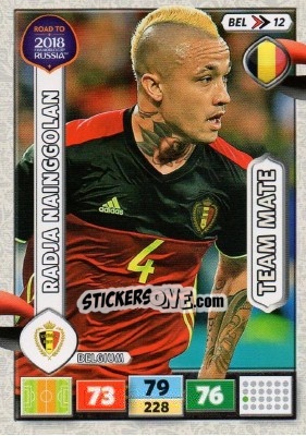 Sticker Radja Nainggolan - Road to 2018 FIFA World Cup Russia. Adrenalyn XL n. BEL12 - Panini