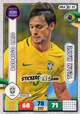 Figurina Rodrigo Caio - Road to 2018 FIFA World Cup Russia. Adrenalyn XL - Panini