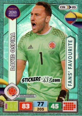 Sticker David Ospina - Road to 2018 FIFA World Cup Russia. Adrenalyn XL n. COL05 - Panini