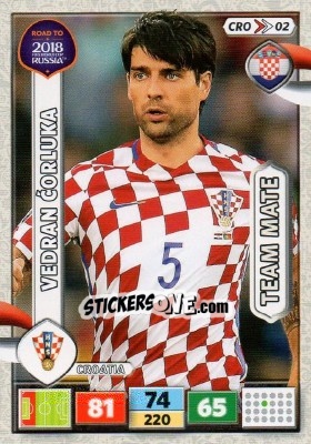 Cromo Vedran Corluka - Road to 2018 FIFA World Cup Russia. Adrenalyn XL - Panini