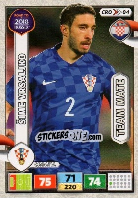 Sticker Šime Vrsaljko - Road to 2018 FIFA World Cup Russia. Adrenalyn XL n. CRO04 - Panini