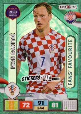Sticker Ivan Rakitic - Road to 2018 FIFA World Cup Russia. Adrenalyn XL n. CRO13 - Panini