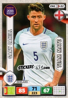 Sticker Gary Cahill - Road to 2018 FIFA World Cup Russia. Adrenalyn XL - Panini