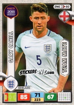 Sticker Gary Cahill - Road to 2018 FIFA World Cup Russia. Adrenalyn XL n. ENG02 - Panini