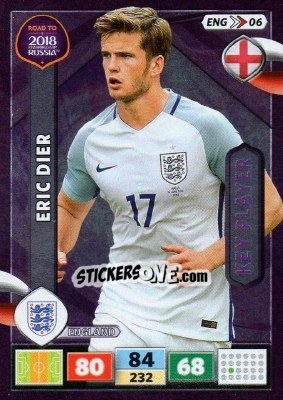 Sticker Eric Dier - Road to 2018 FIFA World Cup Russia. Adrenalyn XL n. ENG06 - Panini