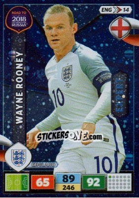 Sticker Wayne Rooney - Road to 2018 FIFA World Cup Russia. Adrenalyn XL n. ENG14 - Panini