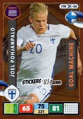 Sticker Joel Pohjanpalo - Road to 2018 FIFA World Cup Russia. Adrenalyn XL n. FIN06 - Panini