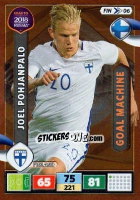 Sticker Joel Pohjanpalo - Road to 2018 FIFA World Cup Russia. Adrenalyn XL - Panini