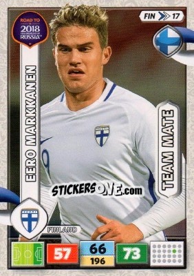 Sticker Eero Markkanen - Road to 2018 FIFA World Cup Russia. Adrenalyn XL n. FIN17 - Panini