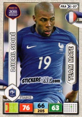 Sticker Djibril Sidibé - Road to 2018 FIFA World Cup Russia. Adrenalyn XL n. FRA07 - Panini