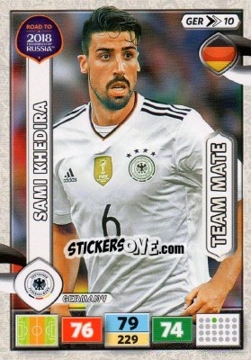 Sticker Sami Khedira - Road to 2018 FIFA World Cup Russia. Adrenalyn XL n. GER10 - Panini