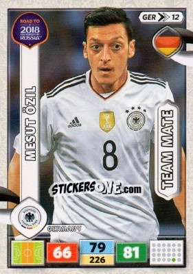 Sticker Mesut Özil - Road to 2018 FIFA World Cup Russia. Adrenalyn XL n. GER12 - Panini